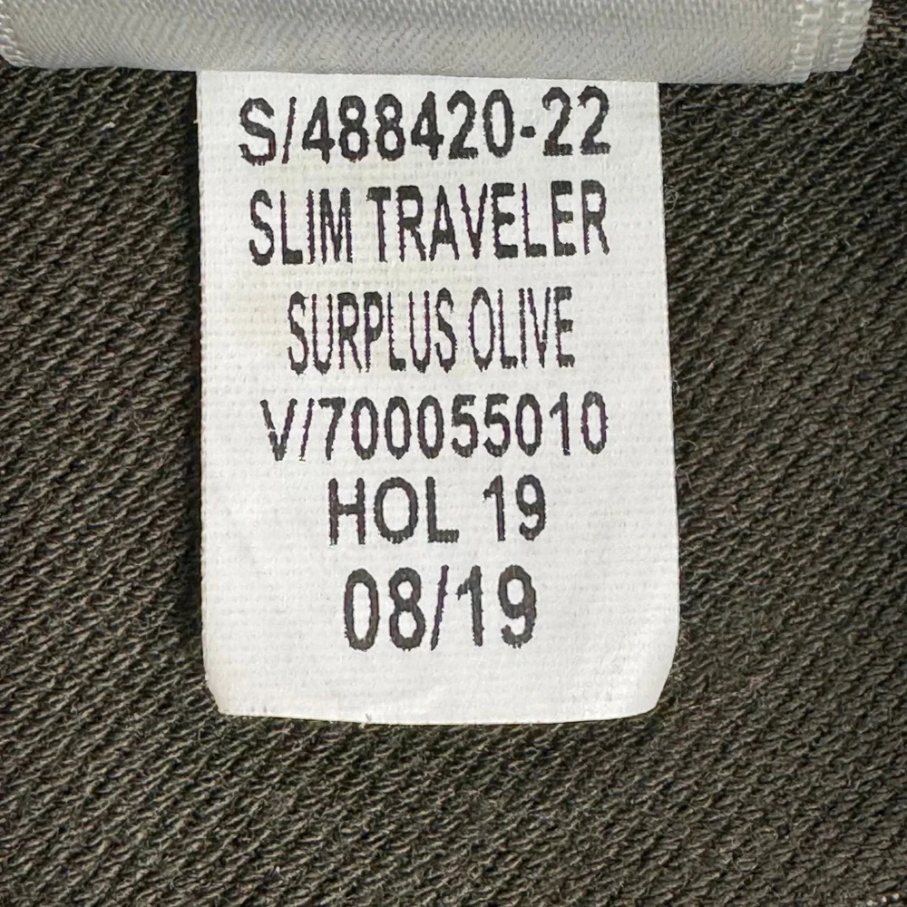 Banana Republic Mens Slim Traveler Pants 31x32 Surplus Olive Green SEE‎ PICS
